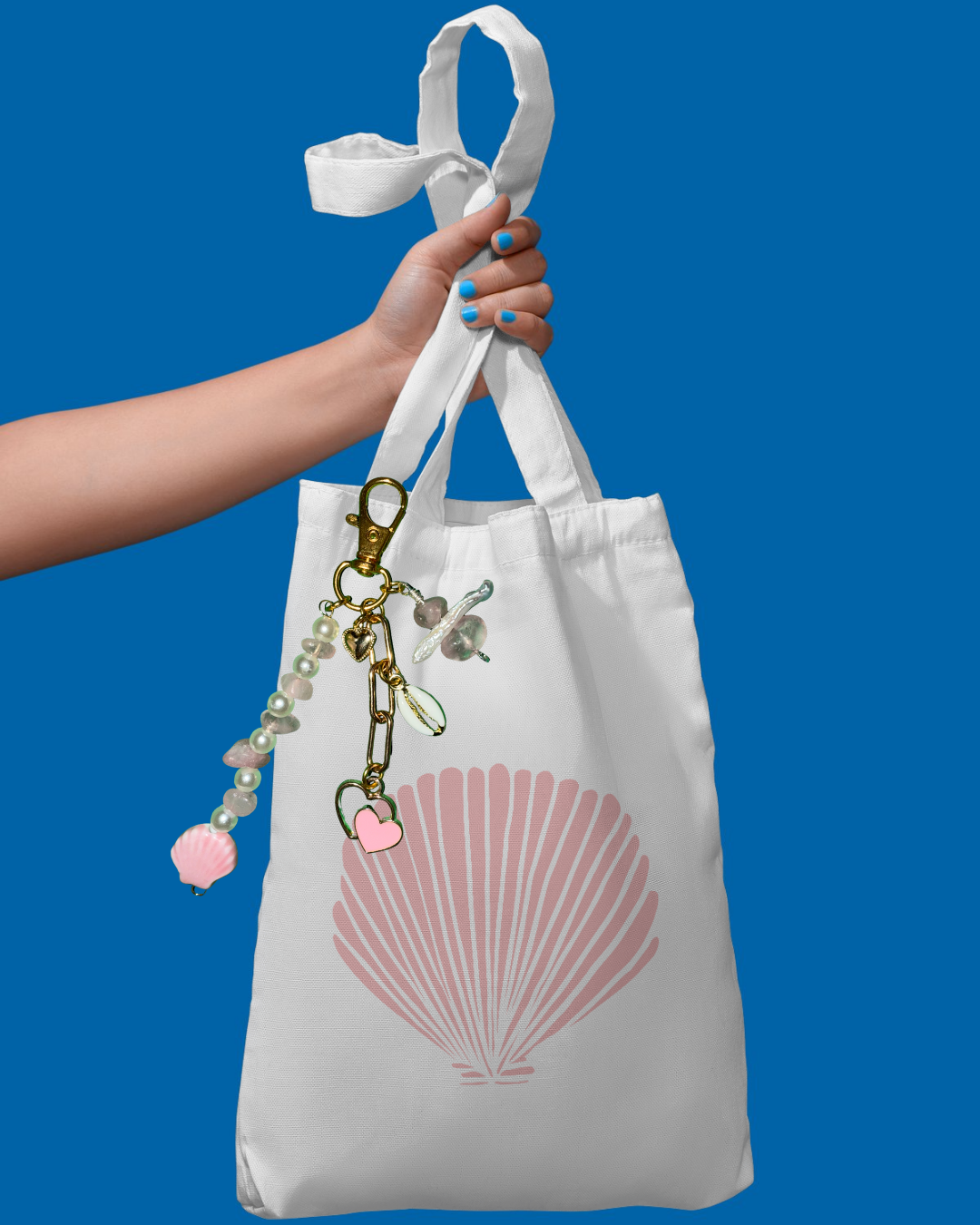 Pink Tides Gold Purse Chain / Keychain