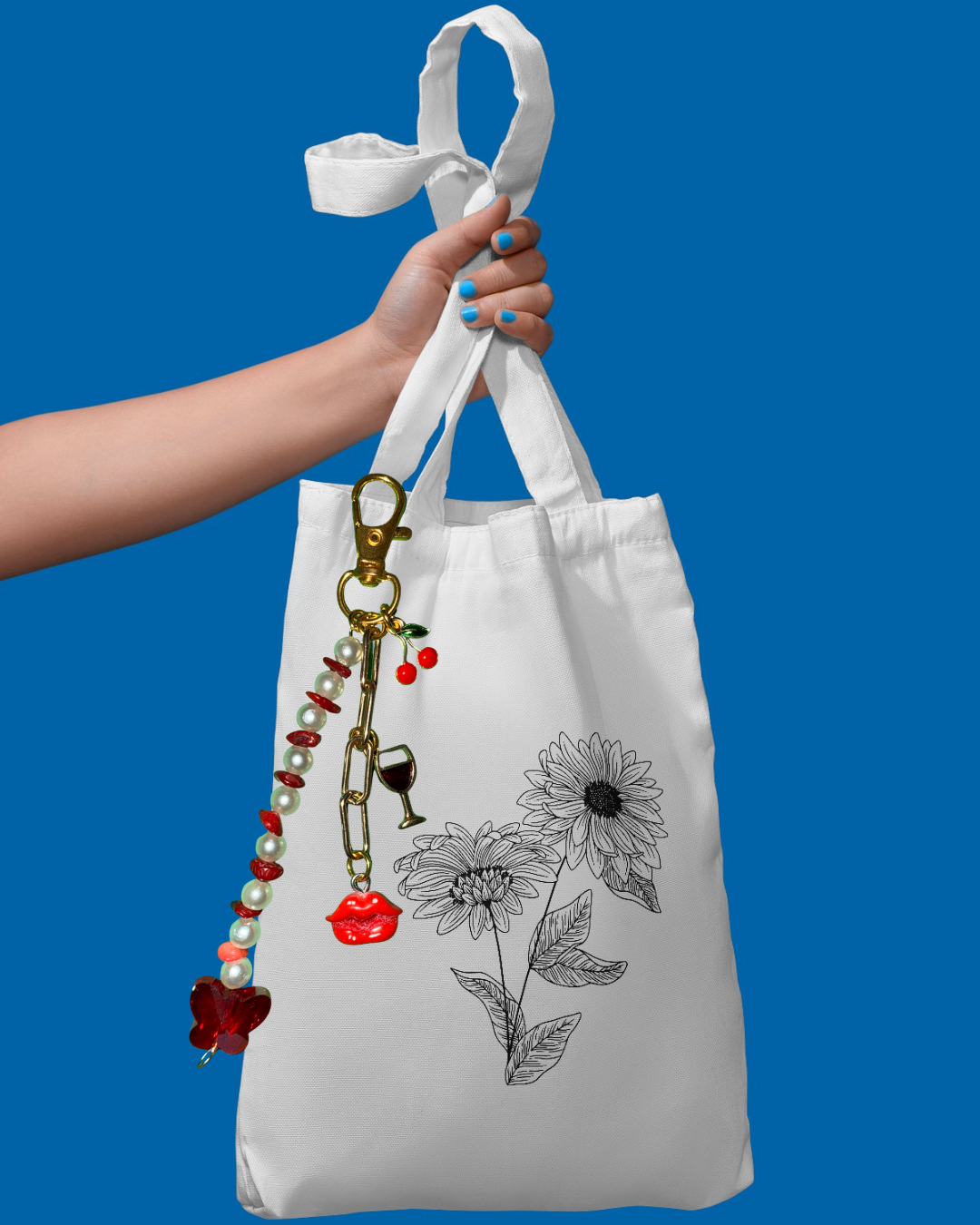 Ruby & Pearl Purse Chain / Keychain