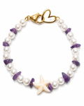 Amethyst Tides Gold-Filled, Beaded, Bracelet