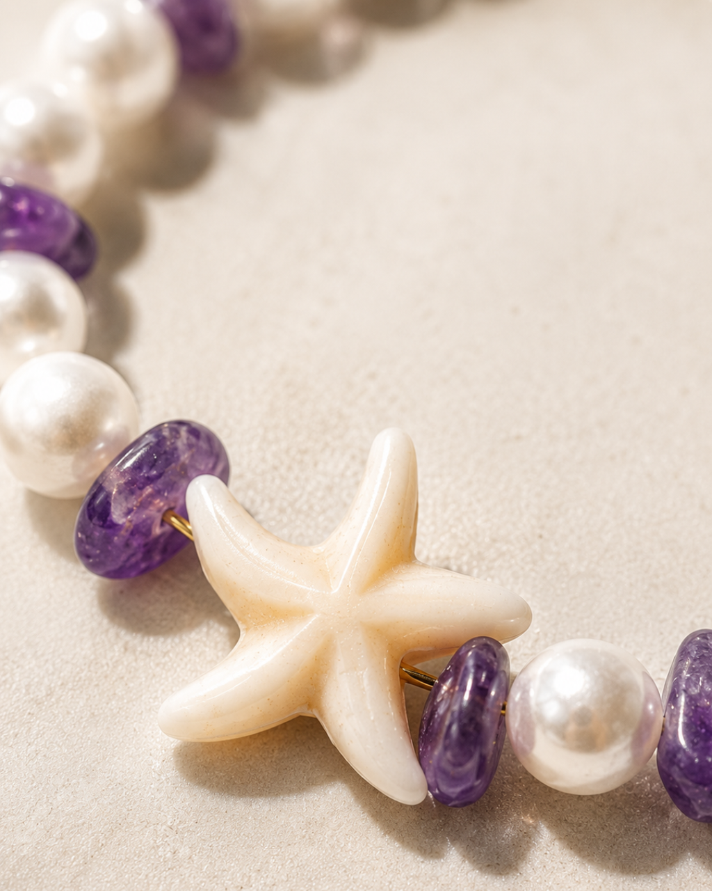Amethyst Tides Gold-Filled, Beaded, Bracelet