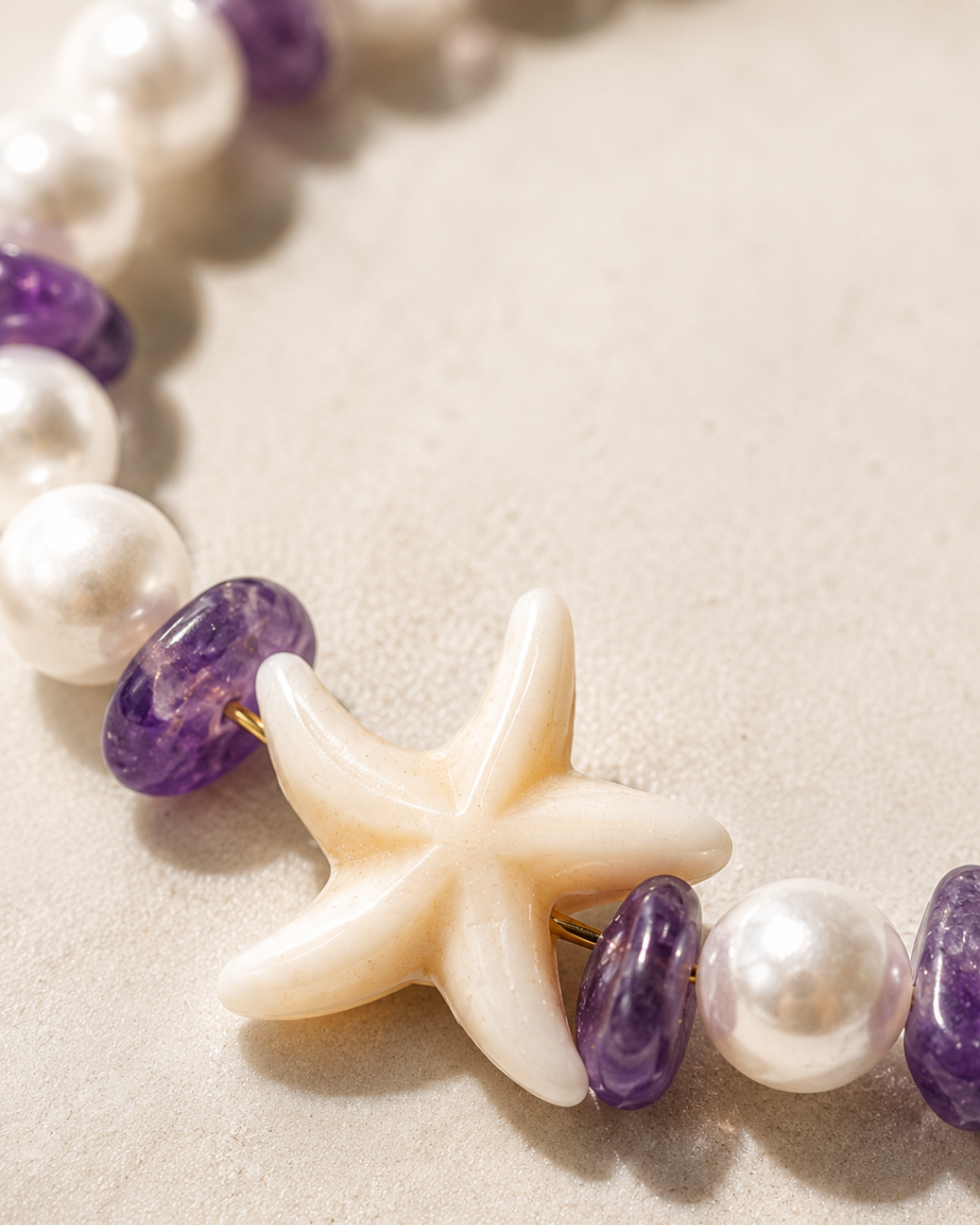 Amethyst Tides Gold-Filled, Beaded, Bracelet