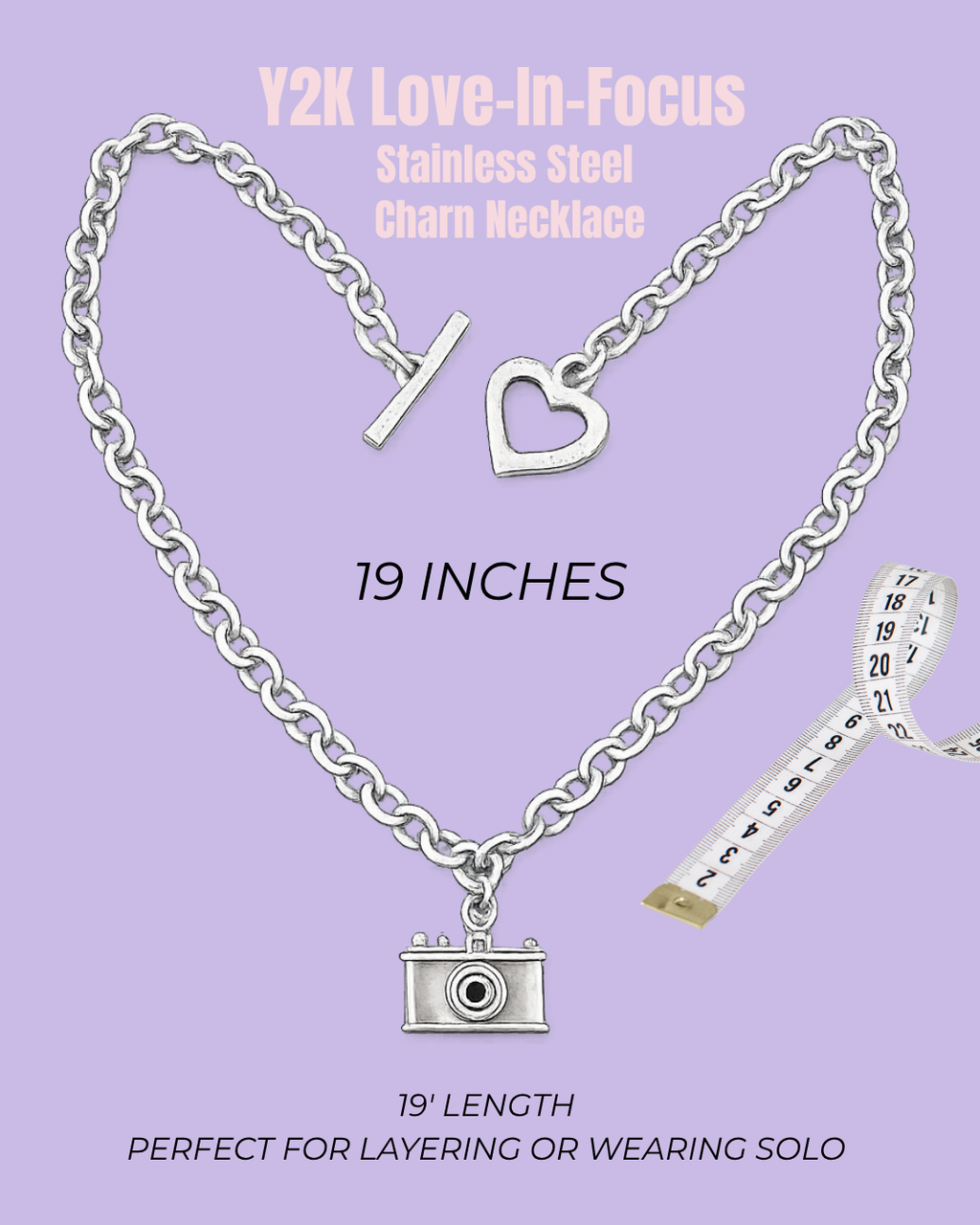 Y2K Love-In-Focus Charm Necklace