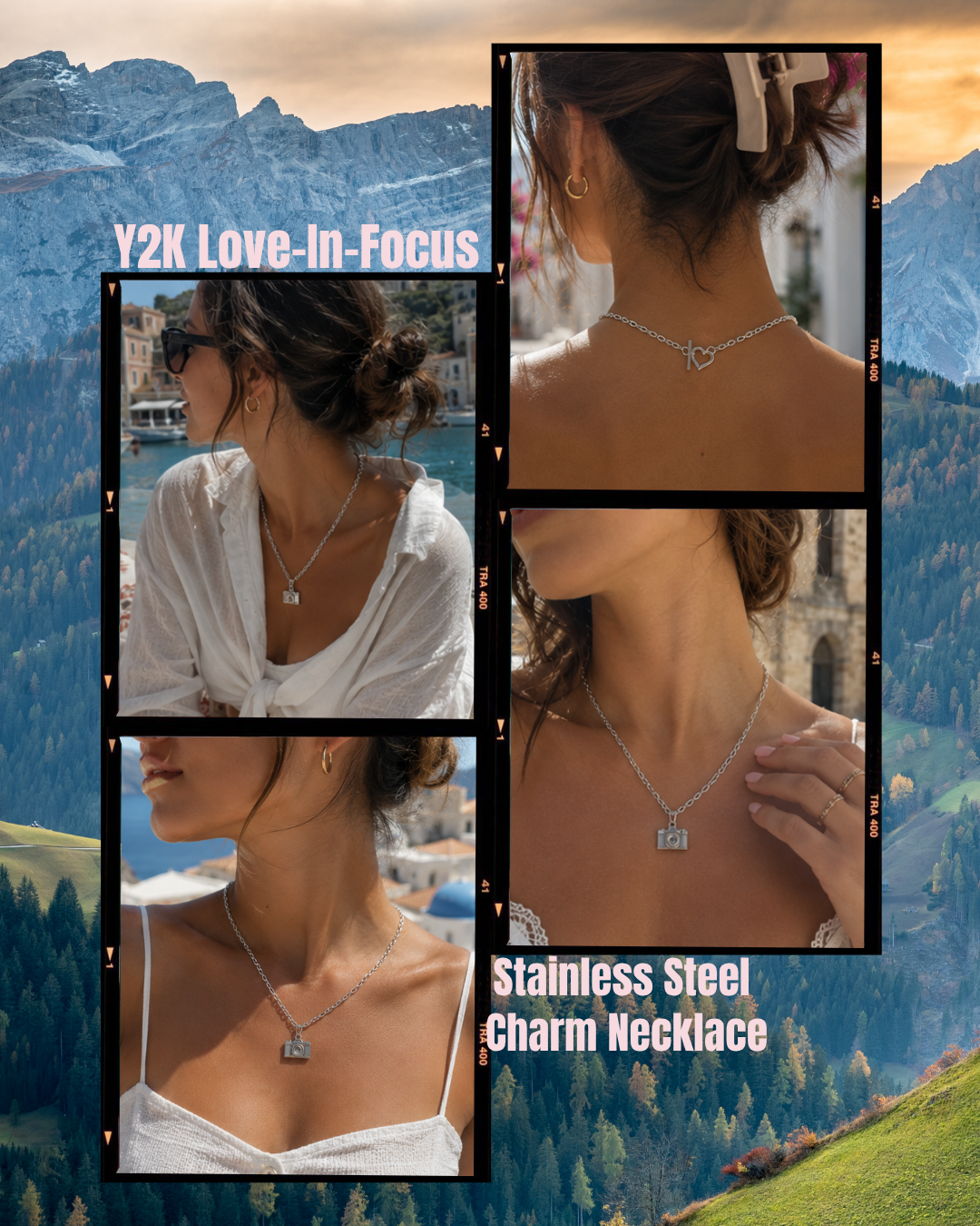 Y2K Love-In-Focus Charm Necklace